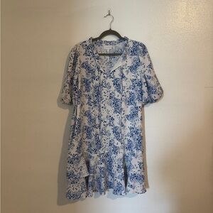 Sugarlips blue and White Floral Dress size XL